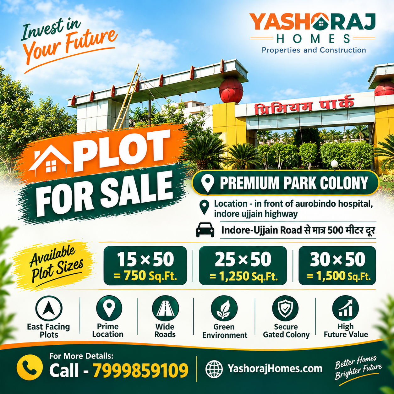Premium park colony - in front of aurobindo hospital, indore ujjain highway